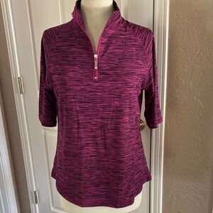 Women's Pink Half-Zip Top